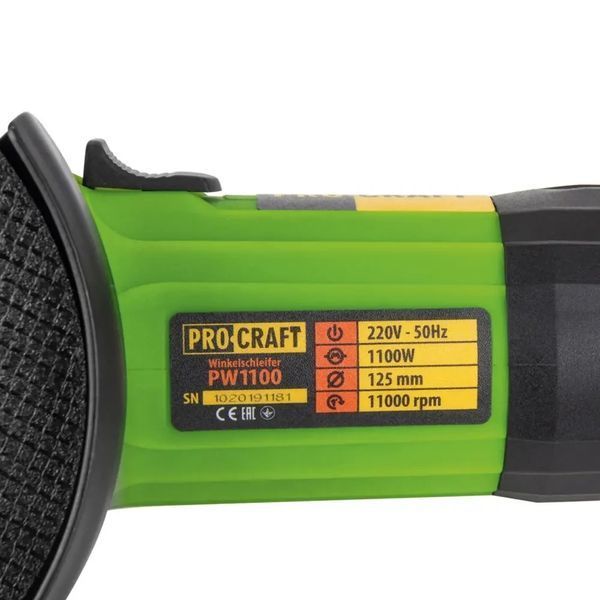 Кутошліфувальна машина Procraft PW1100 125 мм 2802590879 фото